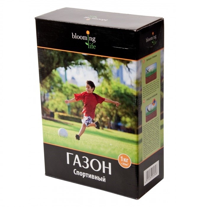 Купить газон Спортивный 1кг. Семена газонных трав